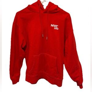 Women’s Garage Clothing Red NYC Hoodie Sweatshirt Size XS Stunning Color Read
